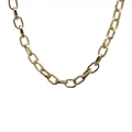 Hip-Hop-Halskette für Herren mit goldener Textur und rechteckigen Kettengliedern - 50cm Kette