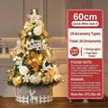 60cm gold and white Christmas tree with 18 types of ornaments and warm LED lights - 60CM / Gold White
