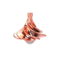 Poliertes windbetriebenes Kreiselspielzeug in Roségold mit spiralförmigem Lamellendesign - Roségold (Verpackt)