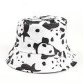 Détail de l'imprimé panda et de la texture sur le chapeau bob réversible en coton - Panda(A19377)