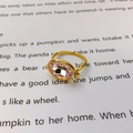 Minimalist 18K gold plated ring featuring a pink oval-cut crystal on vintage paper - US 6 / Rose Pink