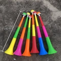 Pack of six colorful 54cm plastic Vuvuzela horns for cheering and sports events - Large 3-Section Trumpet