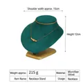 Small Necklace Bust with Gold Trim