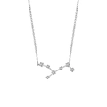 Collier constellation argenté serti de zircons brillants sur une chaîne délicate - Argent-Vierge