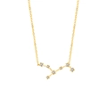 Collier constellation en métal doré orné de zircons blancs pour femmes - Or-Vierge