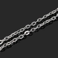 Catena in metallo argento a doppio strato con maglie ovali per creazione di gioielli - 4x3mm Argento 5m