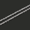 Catena di estensione fai da te in argento con maglie a O per gioielli fatti a mano - Catena tonda O 4x3mm Argento 5m