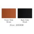 Sottopiatto rettangolare in pelle double-face marrone e nero, impermeabile 43x30cm - Marrone + Nero (Tovaglietta 43*30cm)