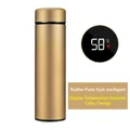 Smart 316 stainless steel vacuum flask with gold matte finish and LED temperature display - Rubber Paint Smart Series / Gold