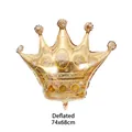 Large 74x68cm golden crown foil balloon for kids birthday party decoration uninflated - Medium Gold Crown