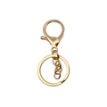 Golden metal keychain kit with lobster clasp, short chain, and flat key ring - KC Gold (Lobster Clasp + 4 Link Chain)