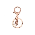 Rose gold metal keychain set featuring a lobster clasp and flat split key ring - Rose Gold (Lobster Clasp + 4 Link Chain)