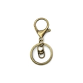 Antique bronze metal keychain set with lobster clasp and flat key ring DIY components - Antique Bronze (Lobster Clasp + Figure 8 Buckle)