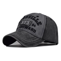 Vintage Baseballkappe aus Baumwolle mit bestickten NYS-Patches in Dunkelgrau-Optik - Verstellbar / Schwarz
