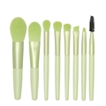 Portable 8-piece makeup brush set in light green finish for travel and daily beauty - 8Pcs Set / Macaron Green