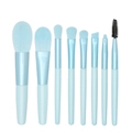 8-piece blue makeup brush set including powder and eyeshadow brushes with matte handles - 8Pcs Set / Macaron Blue