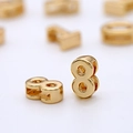 Ciondolo numero 8 dorato per gioielli fai da te con finitura galvanica in oro 14K - Numero 8