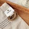 Set of 6 high-elastic brown seamless hair bands on a white branded display card - 6 Pcs Per Card / Ginger (8344A)