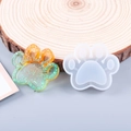 Detail of a cat paw silicone mold showing the gradient resin casting with glitter - Cat Paw Shape Quicksand Mold