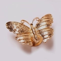 Golden dragonfly metal cabinet handle with intricate textured wing details and base - Gold Butterfly