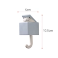 Light blue creative cat gravity wall hook with 5cm width and 10.5cm height specs - Retractable Hook - Grey Blue Cat (Boxed)