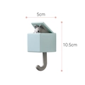 Cute gray cat adhesive wall hook in light blue box, 5cm width by 10.5cm height - Retractable Hook - Light Blue Mouse (Boxed)