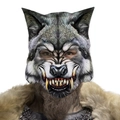 Graue Wolfskopf-EVA-Maske für Halloween-Cosplay mit realistischer Fellstruktur - Blutzahn-Wolf (PDA18006)