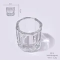 Kleine achthoekige glazen beker voor nail art, diameter 3 cm en hoogte 3,2 cm - Kleine achthoekige beker