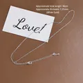 Minimalist 1.35mm thin flat O-chain necklace in platinum finish with lobster clasp - White Gold Color (46cm/1.35mm)