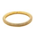 Elegante bracciale a molla Tubogas dorato con design minimalista a spirale per donna - Stile Molla a Spirale (KB140103-TLA) / Oro