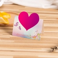 Pink gradient 3D heart greeting card with floral butterfly patterns and love quote - Butterfly Heart