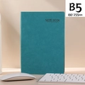 Deep peacock blue B5 notebook with matte texture cover and professional buckle closure - B5 Seaweed Green Nubuck Leather