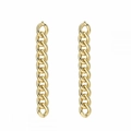 Elegante goldene Metall-Gliederkettenohrringe im modischen Punk- und Luxus-Stil - Gold