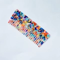 Pettine per capelli quadrato in acetato con motivo terrazzo colorato per capelli ricci - Colorato