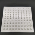 Creamy white round adhesive half pearls in multi-size layout for facial makeup decor - Multi-size Mix / Pearl 3/4/5/6mm