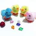 Cute plush clockwork chicks in blue, yellow, and pink colors for children gift - Clockwork Plush Chick