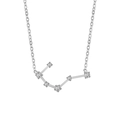 Collier avec pendentif 12 signes du zodiaque en argent serti de zircons brillants - Argent-Cancer