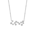 Collier constellation en argent avec pendentif géométrique serti de diamants - Argent-Scorpion