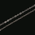 Catena a O in acciaio argentato per orecchini di perle e creazione gioielli fai-da-te - 3x2mm Bianco K 5 Metri