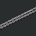 Catena di estensione a O in argento con finitura metallica lucida per gioielli fai-da-te - Catena tonda O 3x2mm Argento 5m
