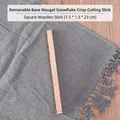 Square wood cutting bar for snowflake cake making, 1.5x1.5x23cm natural wood molding tool - Cutting Stick / Square Wood Rod (1.5*1.5*23cm)
