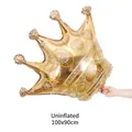 Large 100x90cm golden crown foil balloon for birthday party decoration, not inflated - Large Gold Crown
