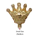 Small gold crown foil balloon for party decoration, 29x28cm metallic crown balloon - Small Dark Gold Crown