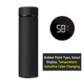 Smart black rubber paint 316 stainless steel vacuum flask with LED temperature display - Rubber Paint Smart Series / Black