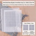 Two-piece transparent 112-grid nougat and snowflake crisp mold set for DIY baking - Large Size Removable Bottom 2-Piece Set (31*24.5*2cm)