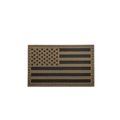 Laser-cut IR reflective US flag tactical patch in desert tan and black finish - Tan (Left)