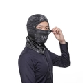 Tactical balaclava in grey snake camouflage pattern with breathable stretch fabric - Python Black