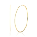 Polierte goldene s925 Silbernadel Creolen im minimalistischen Spiegel-Finish-Design - Gold