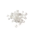 Silver metal open jump rings for DIY jewelry making and necklace connection - 4mm x 0.7mm (15g) / Bright Silver