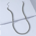 Collana moderna a catena cubana hip hop in acciaio inossidabile lucido stile uomo - Collana (50cm) / Argento